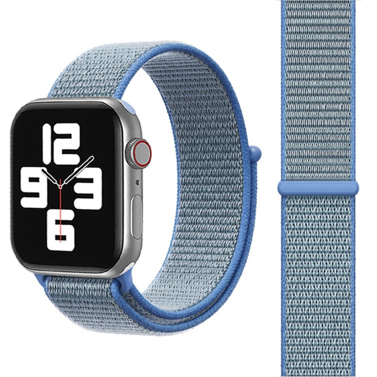 For Apple Watch 46mm / 49mm / 45mm / 44mm Simple Fashion Nylon Watch Band with Magic Stick(Blue)
