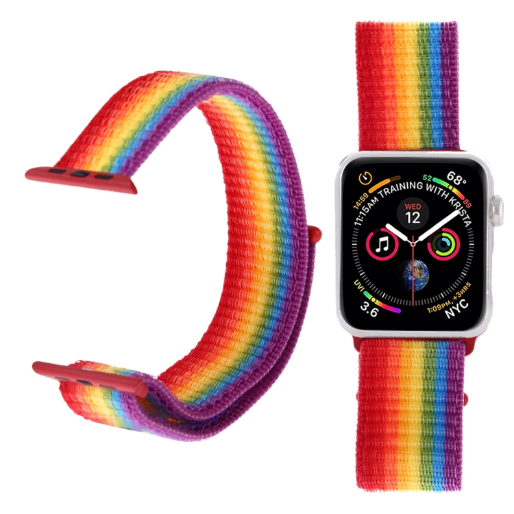 For Apple Watch 46mm / 49mm / 45mm / 44mm Simple Fashion Nylon Watch Band with Magic Stick(Colour)
