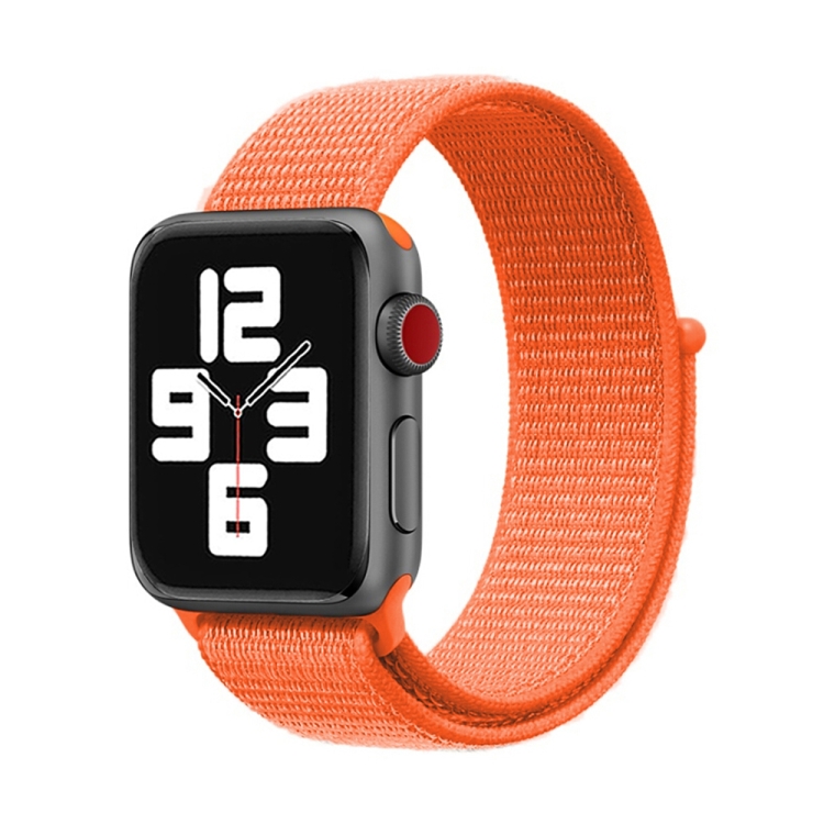 For Apple Watch 46mm / 49mm / 45mm / 44mm Simple Fashion Nylon Watch Band with Magic Stick(Orange)