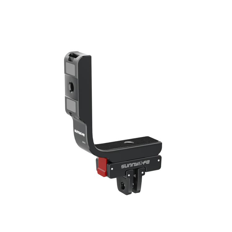 For DJI Osmo 360 Sunnylife Metal L-Type Vertical-Horizontal Mount with Magnetic Adapter Quick Release Mount Adapter Stand (Black)