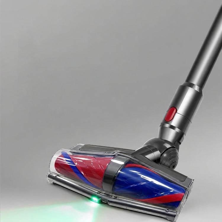 For Dyson V7/V8/V10/V11/V15 Dual Motor Direct Drive Cleaner Head Anti-Tangle Brush Green Light Dust Reveal