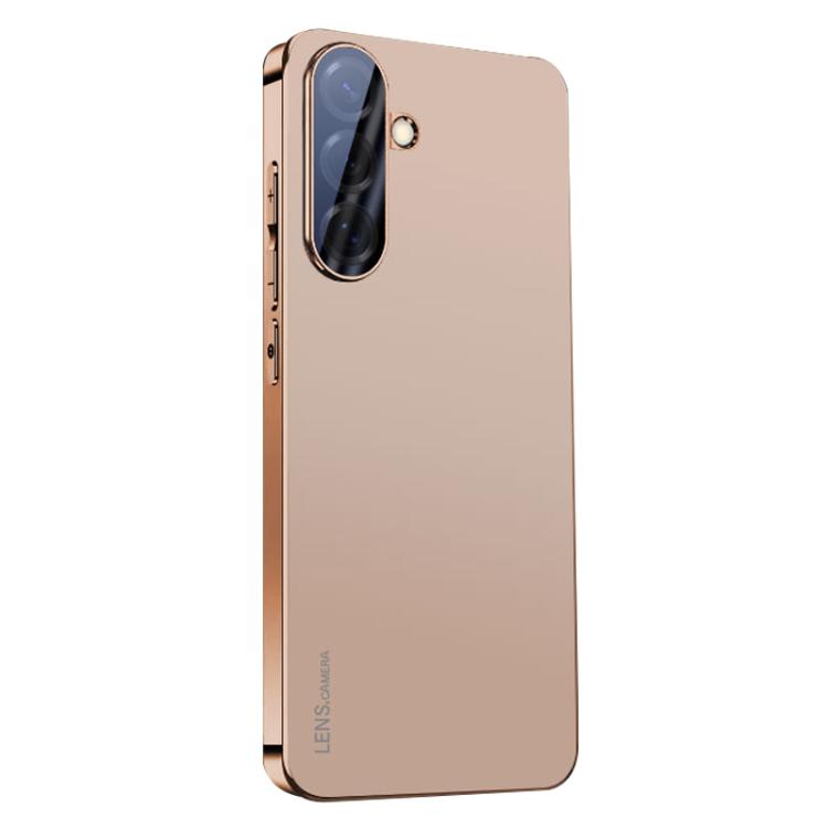 For Galaxy S26 5G AG Frosted Electroplating Acrylic Phone Case(Gold)