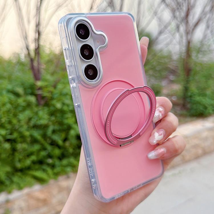 For Galaxy S26 5G Color Magnetic Ring Holder Phone Case(Pink)