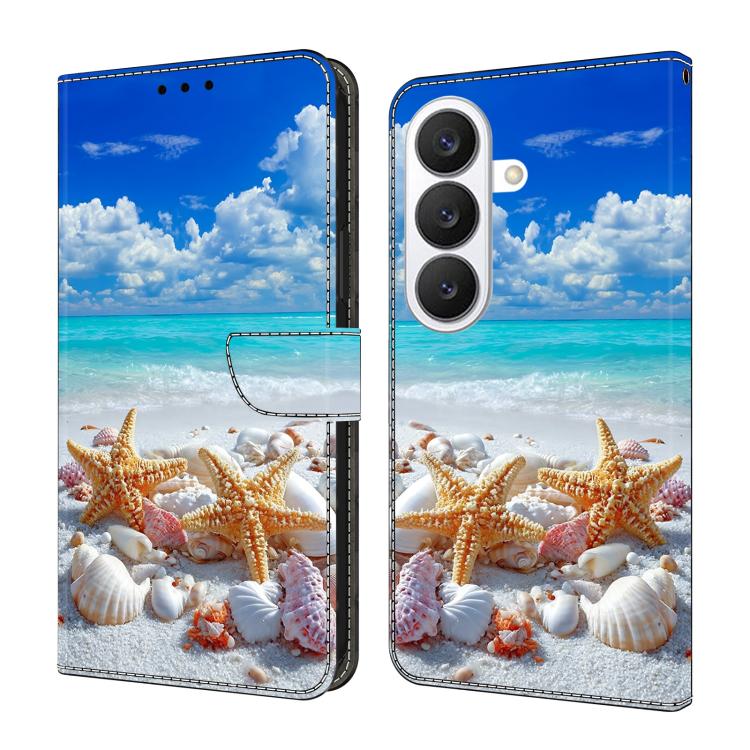 For Galaxy S26 5G Crystal-Like Painted Vegan Leather Phone Case(Shells)