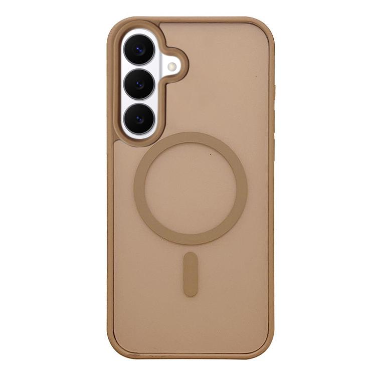 For Galaxy S26 5G Frosted Skin Feel MagSafe Phone Case(Desert Gold)