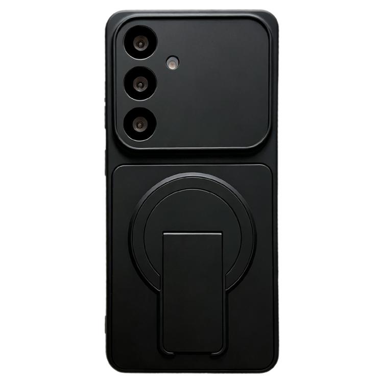 For Galaxy S26 5G Instantly Transforms Into 17 Pro Invisible Holder Magnetic Phone Case(Black)