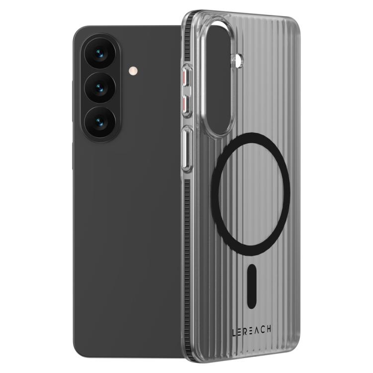 For Galaxy S26 5G LeReach TOC Icicle Series Ice Mist Double-Sided Non-Slip Magnetic Phone Case(Black)