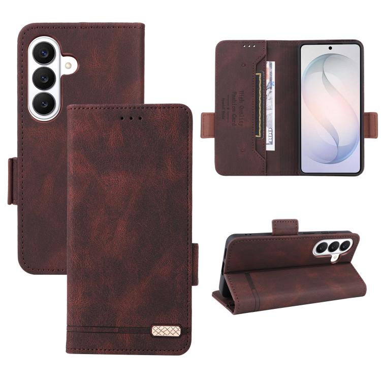 For Galaxy S26 5G Magnetic Clasp Leather Phone Case(Brown)