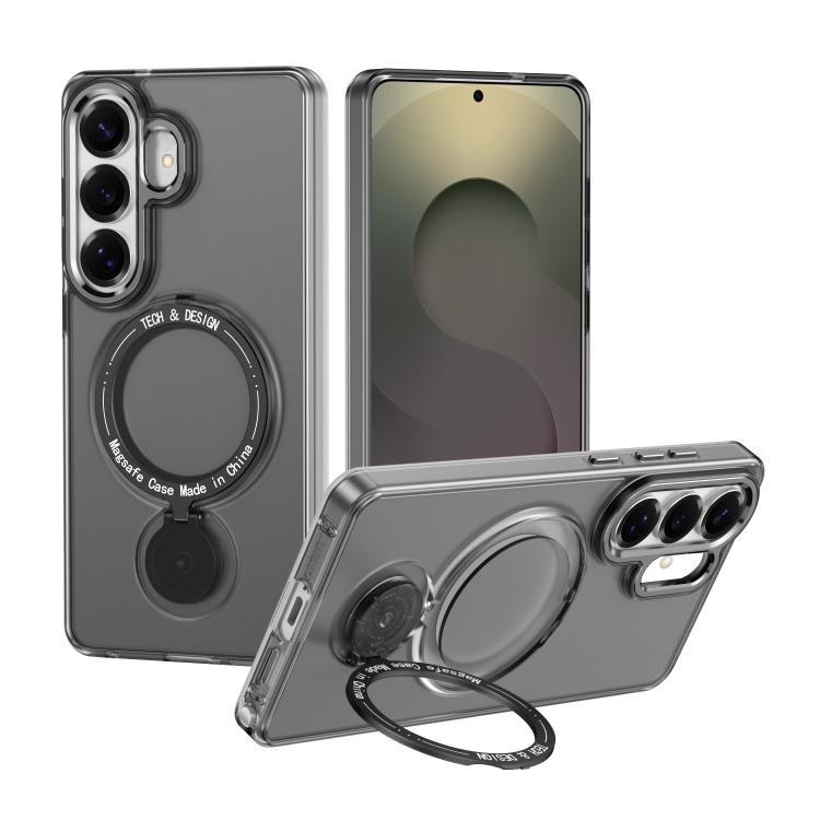 For Galaxy S26 5G Rotation Holder MagSafe Phone Case(Black)