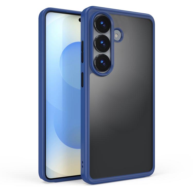 For Galaxy S26 5G Skin Feel Series Matte Color Contrast PC Hybrid TPU Phone Case(Blue)
