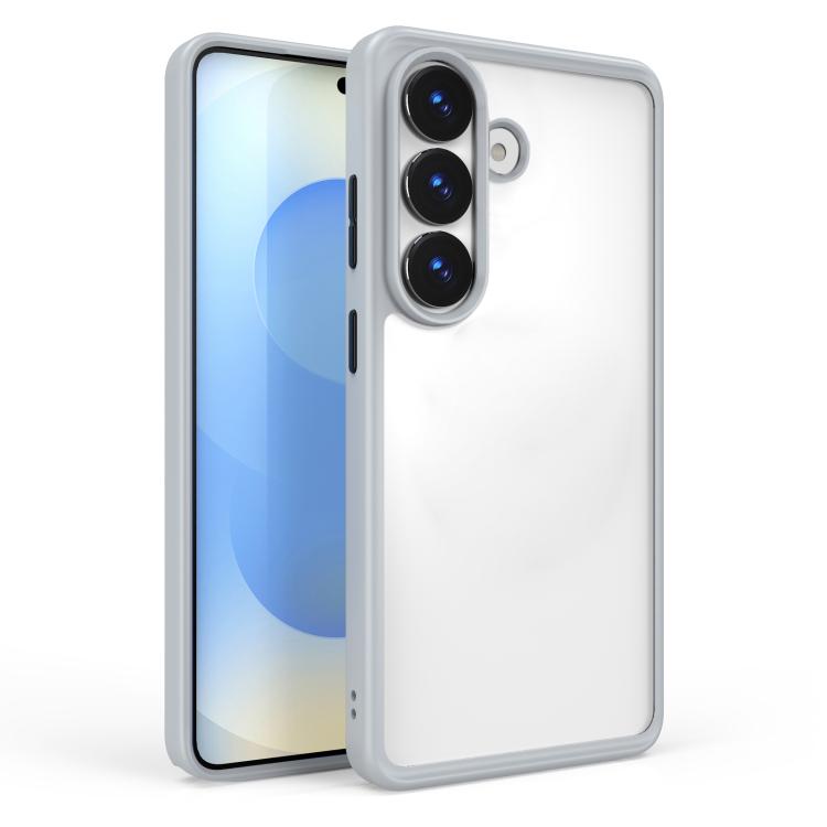 For Galaxy S26 5G Skin Feel Series Matte Color Contrast PC Hybrid TPU Phone Case(Grey)