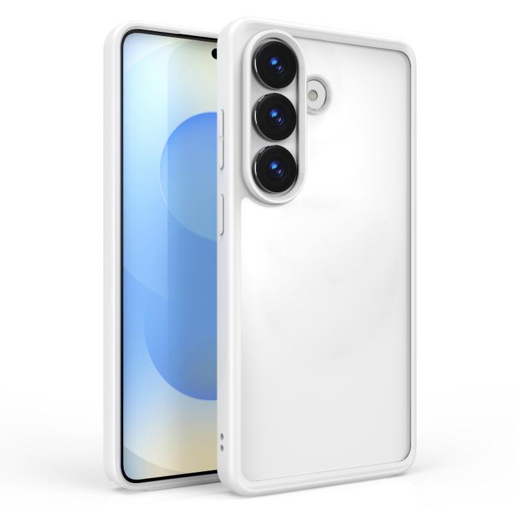For Galaxy S26 5G Skin Feel Series Matte Color Contrast PC Hybrid TPU Phone Case(White)