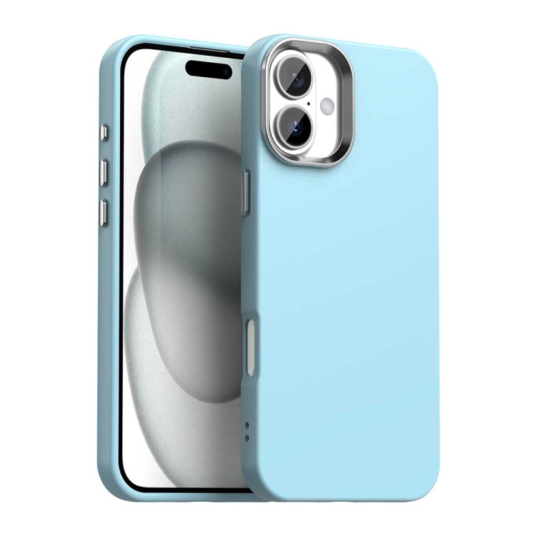 For iPhone 16 Colorful Series Shockproof Phone Case(Blue)