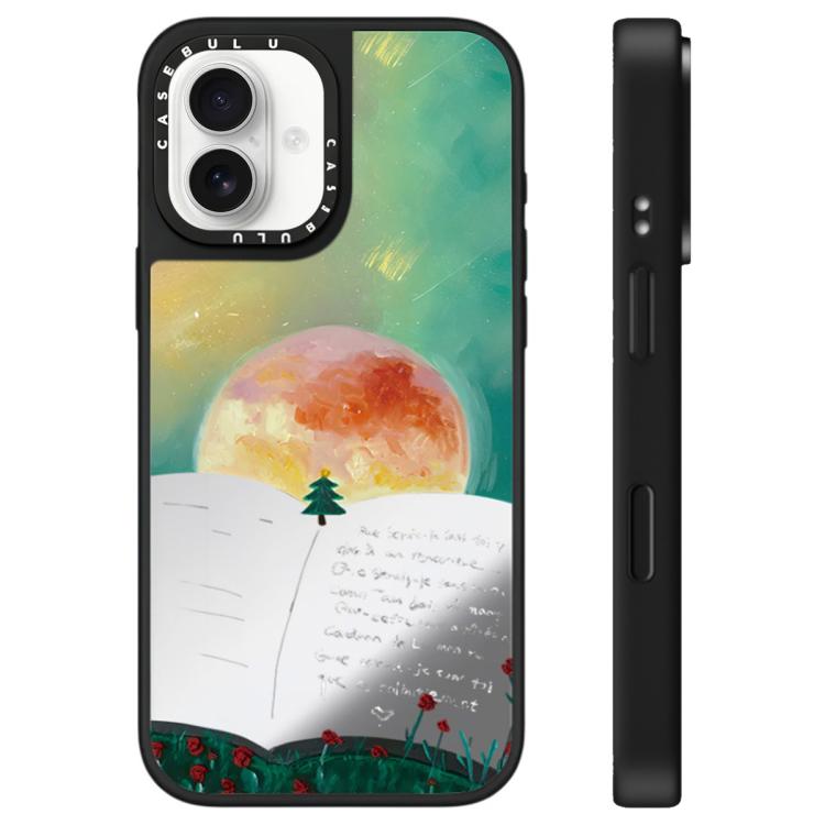 For iPhone 16 Floating Man Series Pattern Mirror Phone Case(Book)