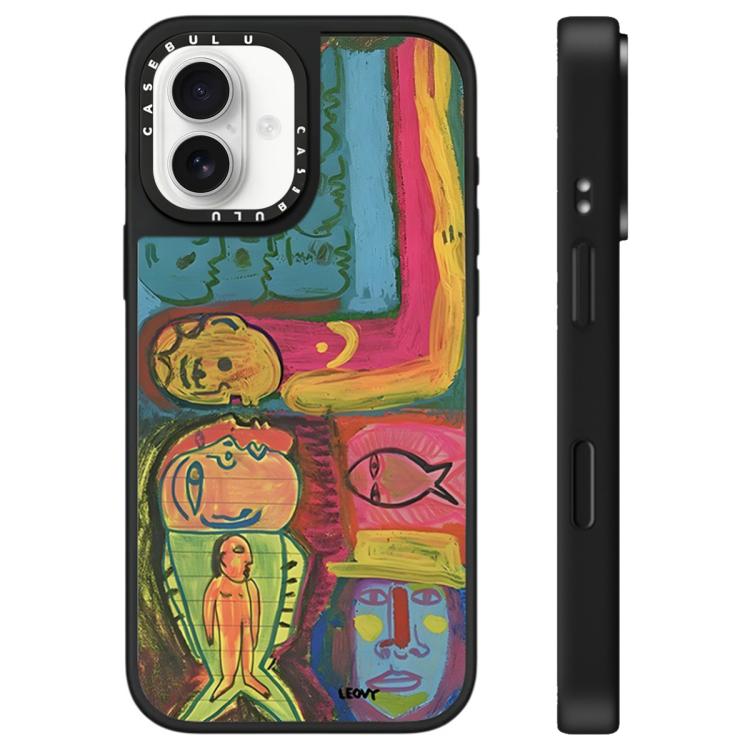 For iPhone 16 Floating Man Series Pattern Mirror Phone Case(Mermaid)