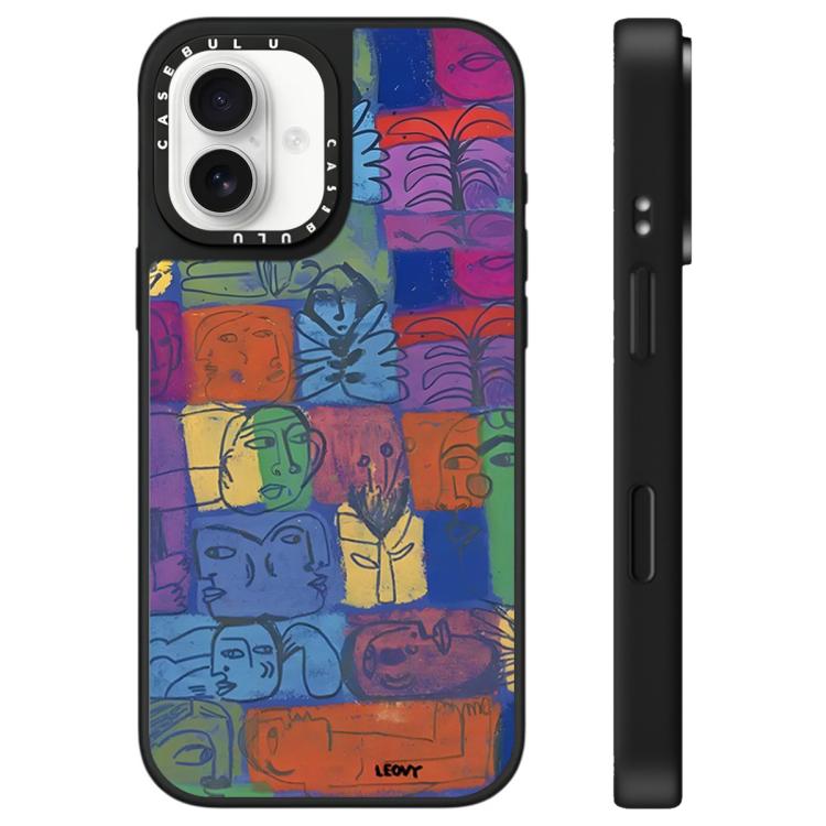 For iPhone 16 Floating Man Series Pattern Mirror Phone Case(Portrait)