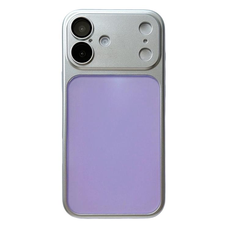 For iPhone 16 Laser Colorful PC + TPU Shockproof Phone Case(Dark Purple)