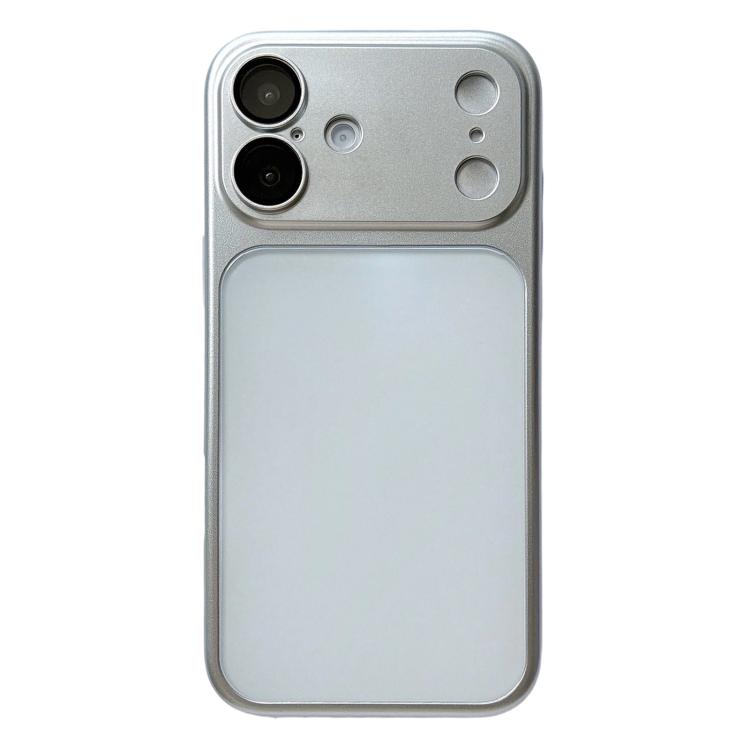 For iPhone 16 Laser Colorful PC + TPU Shockproof Phone Case(White)