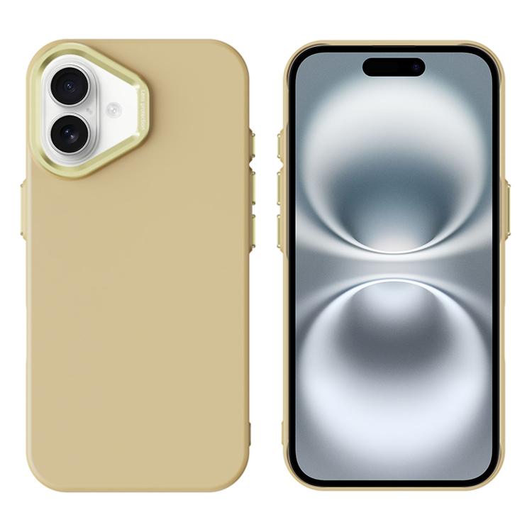 For iPhone 16 PC Flocking MagSafe Magnetic Phone Case(Bronze)