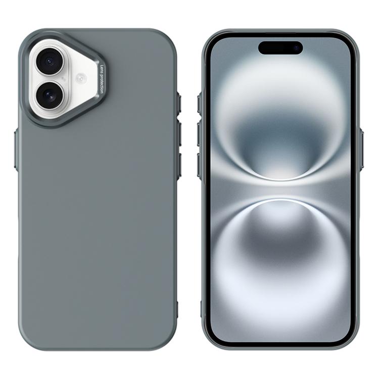 For iPhone 16 PC Flocking MagSafe Magnetic Phone Case(Dark Grey)
