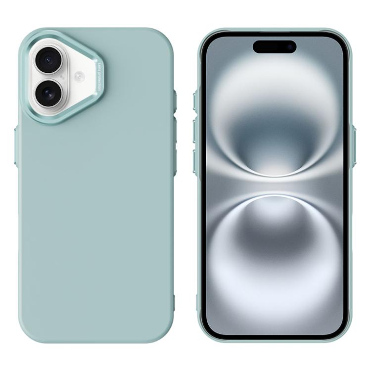 For iPhone 16 PC Flocking MagSafe Magnetic Phone Case(Green)