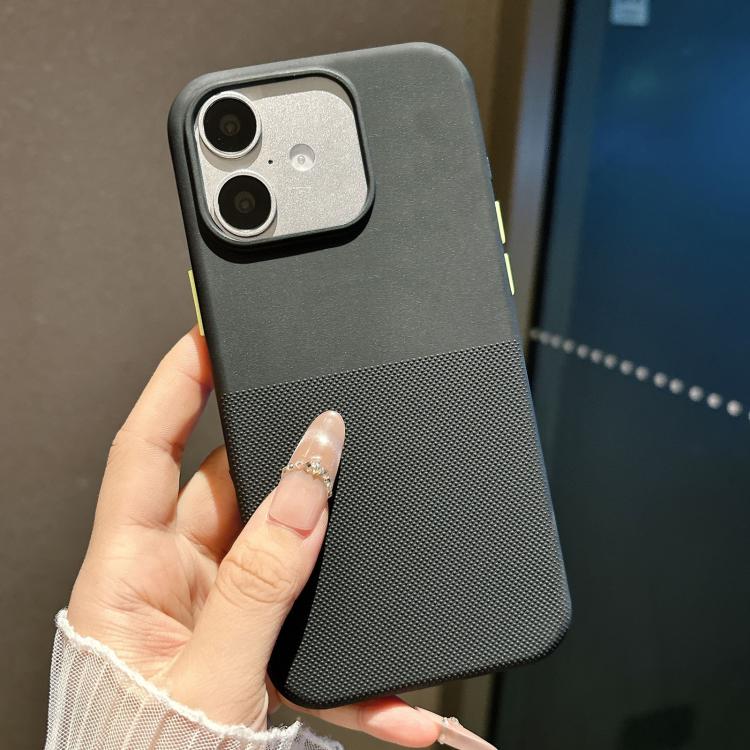 For iPhone 16 Polka Dot Velvet TPU Shockproof Magnetic Phone Case(Black)