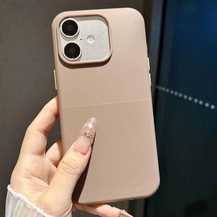 For iPhone 16 Polka Dot Velvet TPU Shockproof Magnetic Phone Case(Brown)