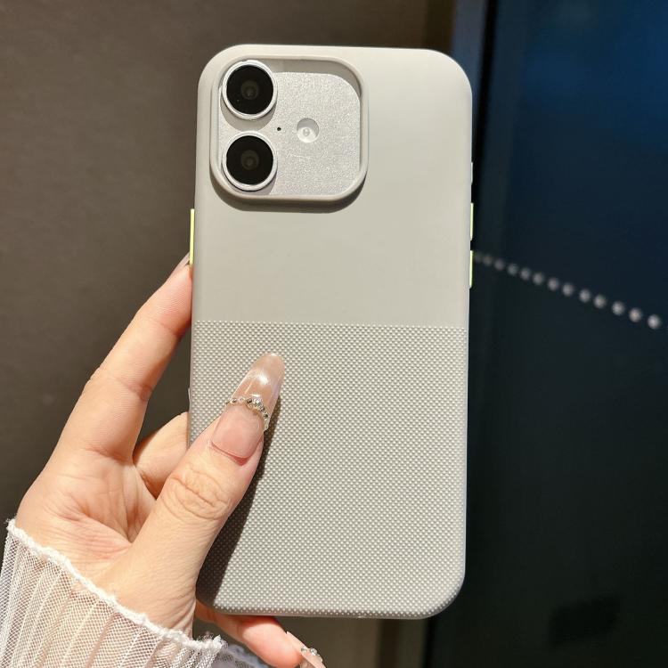 For iPhone 16 Polka Dot Velvet TPU Shockproof Magnetic Phone Case(Grey)