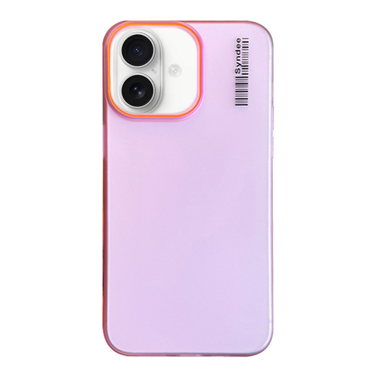 For iPhone 16 Soft Sandy Skin Feel Translucent PC Phone Case(Rose Pink)