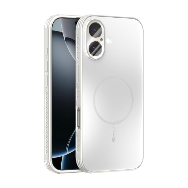 For iPhone 17 ABEEL Heat Dissipation Frosted MagSafe Phone Case with Lens Film(White)