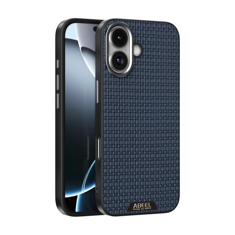 For iPhone 17 ABEEL Ruyi Pattern 6D Micro Relief MagSafe Leather Phone Case(Blue)