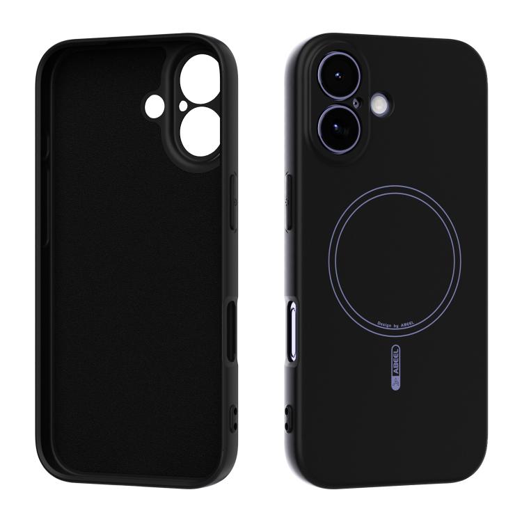 For iPhone 17 ABEEL Skin-friendly Feel Magsafe Liquid Silicone Phone Case(Black)