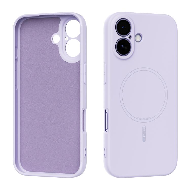 For iPhone 17 ABEEL Skin-friendly Feel Magsafe Liquid Silicone Phone Case(Lilac Purple)