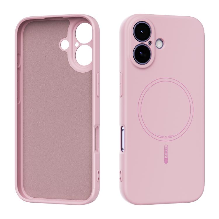 For iPhone 17 ABEEL Skin-friendly Feel Magsafe Liquid Silicone Phone Case(Pink)
