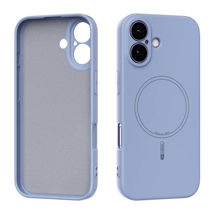 For iPhone 17 ABEEL Skin-friendly Feel Magsafe Liquid Silicone Phone Case(Sky Blue)