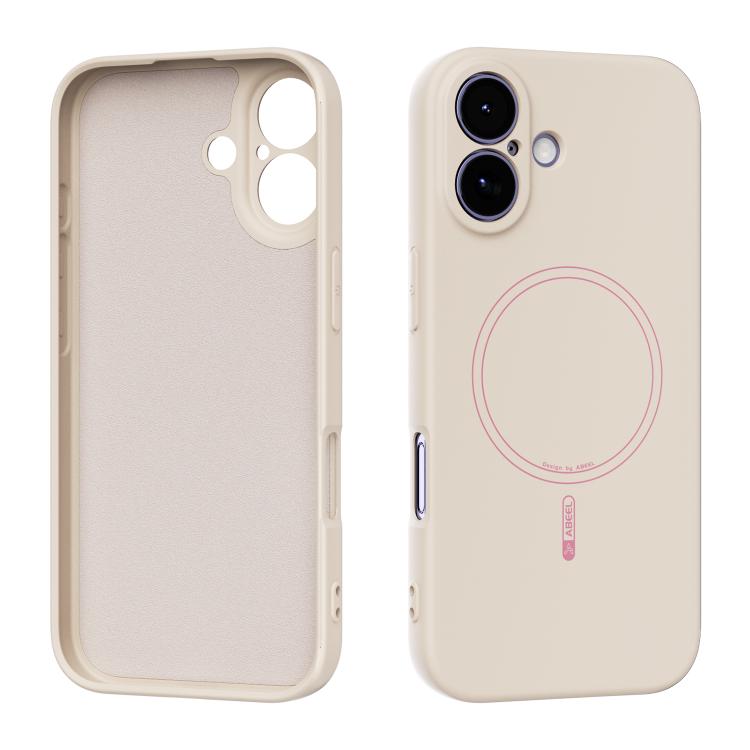 For iPhone 17 ABEEL Skin-friendly Feel Magsafe Liquid Silicone Phone Case(Yellow)