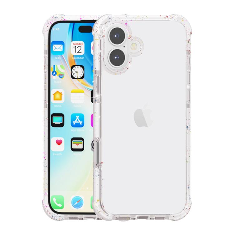 For iPhone 17 Acrylic Color Point Transparent Phone Case(White)