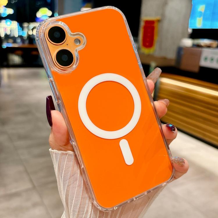 For iPhone 17 Acrylic MagSafe Phone Case(Orange)