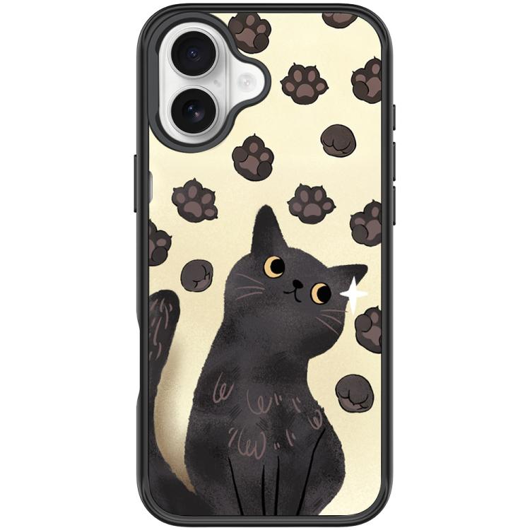 For iPhone 17 Adorable Cat Claw Pattern Magnetic Phone Case(Black)