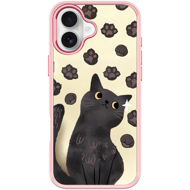 For iPhone 17 Adorable Cat Claw Pattern Magnetic Phone Case(Pink)