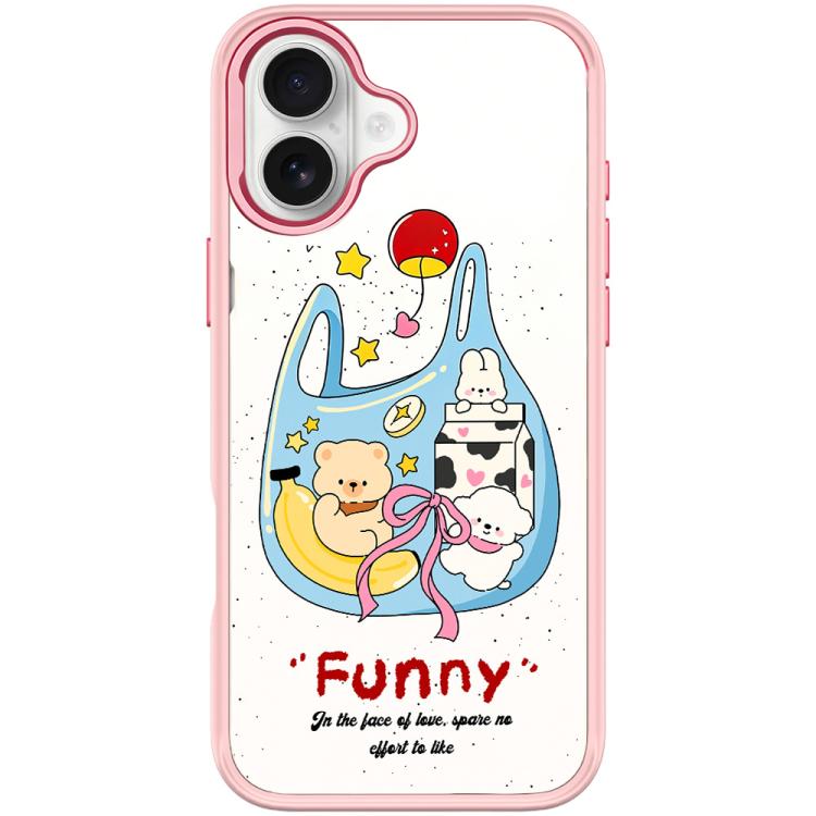 For iPhone 17 Adorable Handbag Bear Pattern Magnetic Phone Case(Pink)