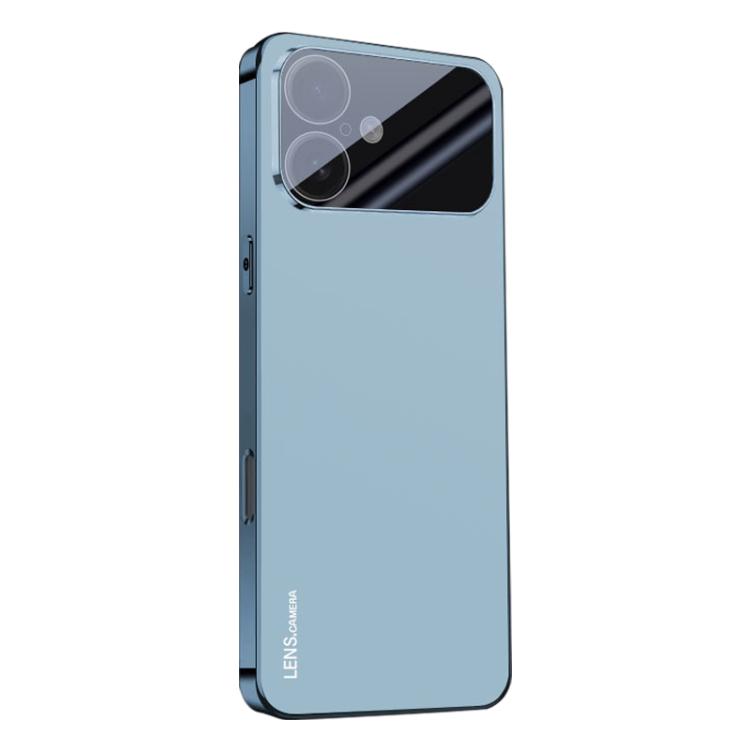 For iPhone 17 AG Frosted Electroplating Acrylic Phone Case(Sierra Blue)