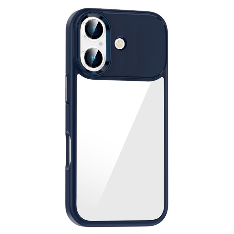 For iPhone 17 Anti-fingerprint Highly Transparent PC Phone Case(Dark Blue)