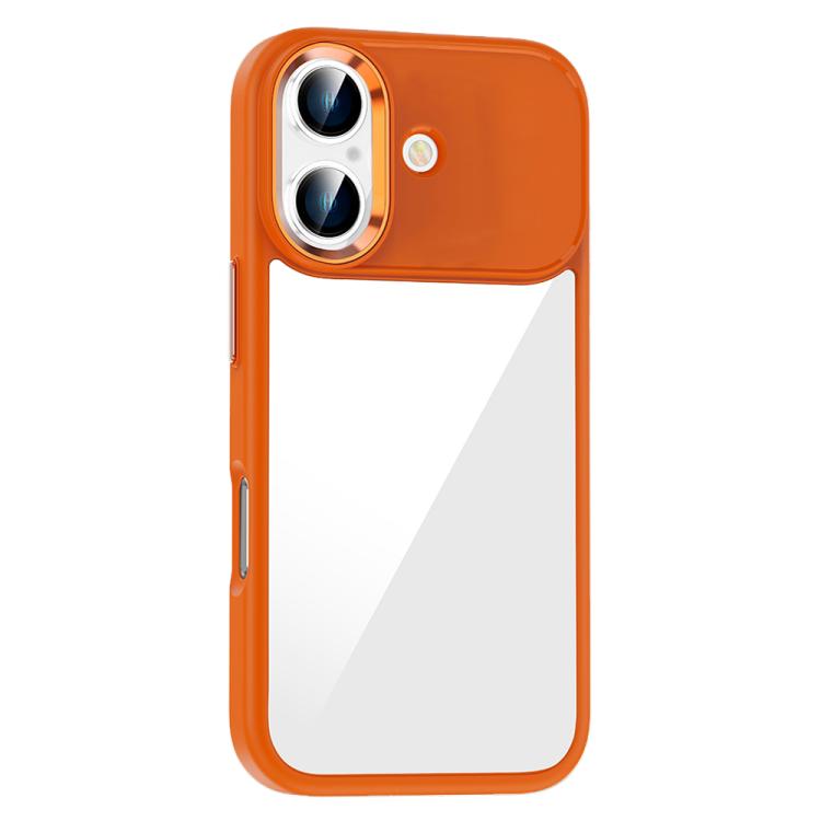 For iPhone 17 Anti-fingerprint Highly Transparent PC Phone Case(Orange)