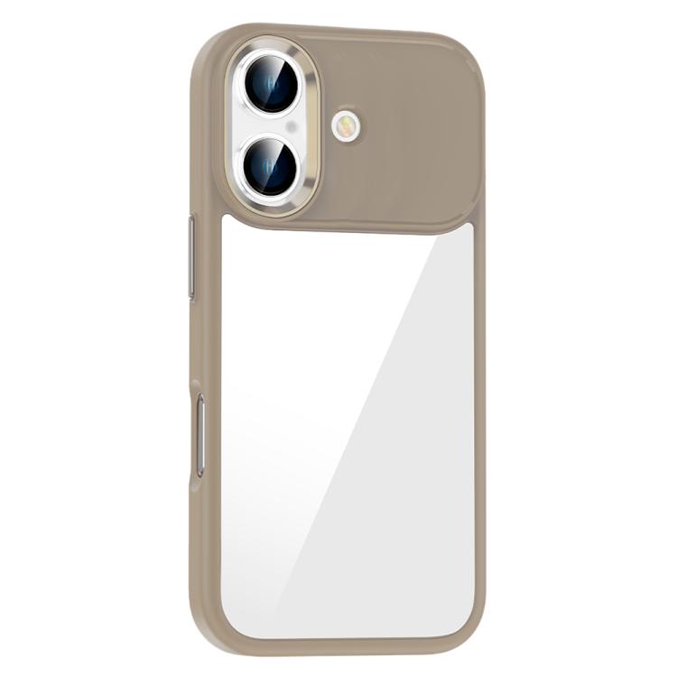 For iPhone 17 Anti-fingerprint Highly Transparent PC Phone Case(Titanium Gold)