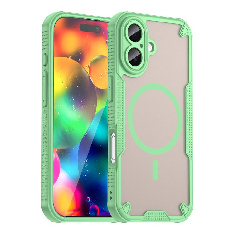 For iPhone 17 Armor Glaze MagSafe Magnetic Phone Case(Green)