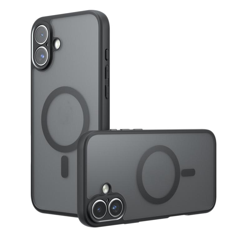 For iPhone 17 Armor MagSafe PC Hybrid TPU Phone Case(Frosted Black)