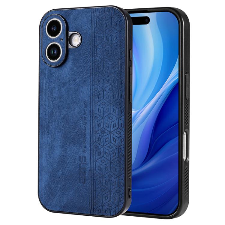 For iPhone 17 AZNS 3D Embossed Skin Feel Phone Case(Sapphire Blue)