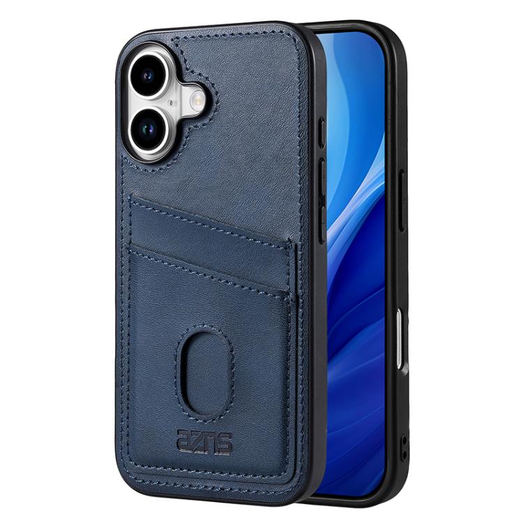 For iPhone 17 AZNS K1 Series Card Slot Business Phone Case(Blue)