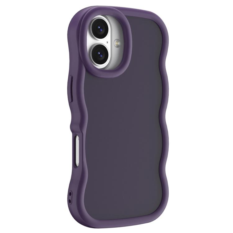 For iPhone 17 Big Wave Skin Feel Phone Case(Purple)